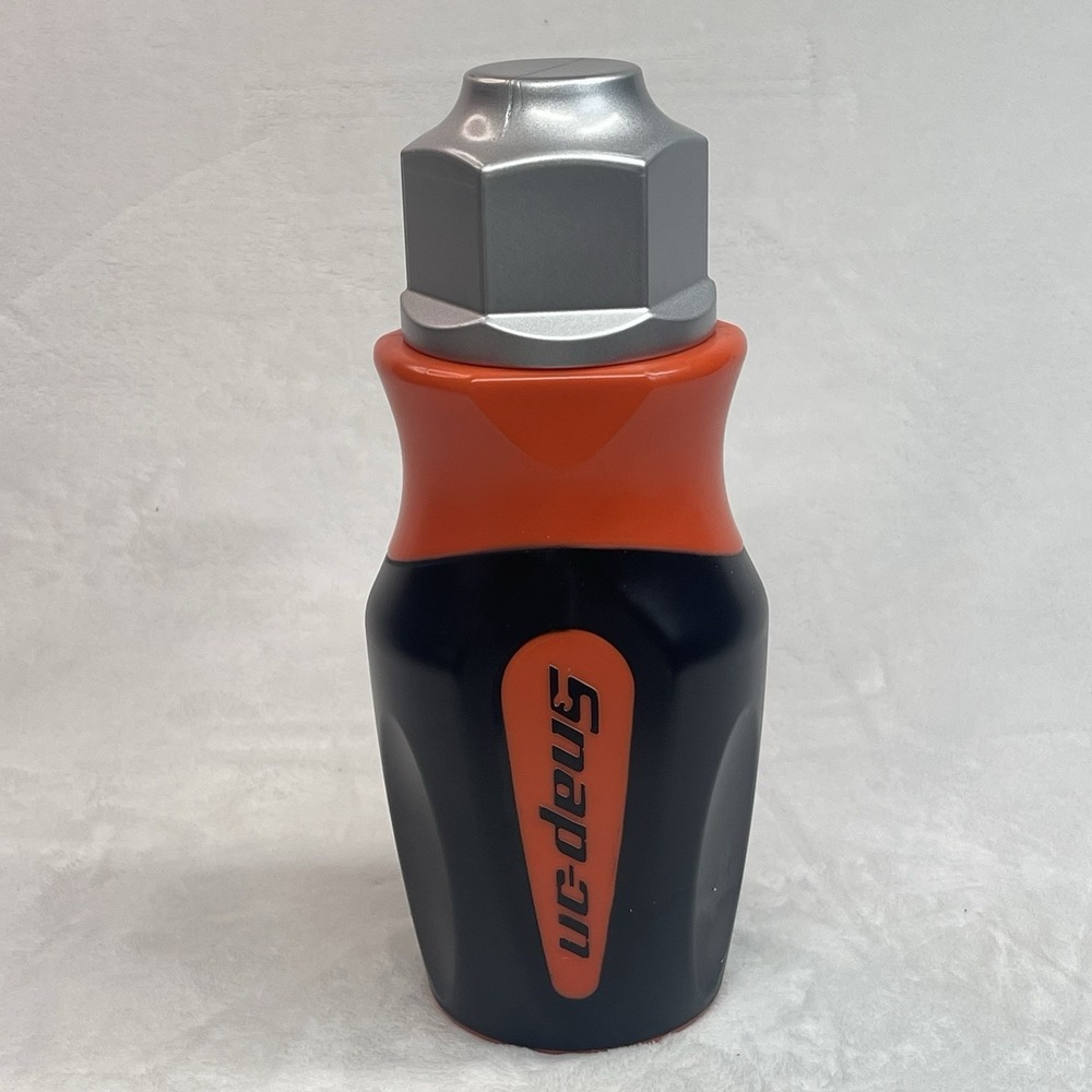 Snap-On Tools Screwdriver Thermos Insulated Bottle Orange Black 10" Collectible